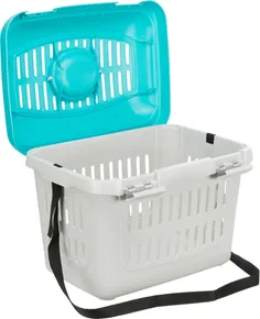 Skrzynia transportowa MIDI CAPRI 44x33x32cm maks. do 5kg TRIXIE, - niebieski/szary